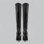 Elara | Pointed Toe Leather Heeled Boots