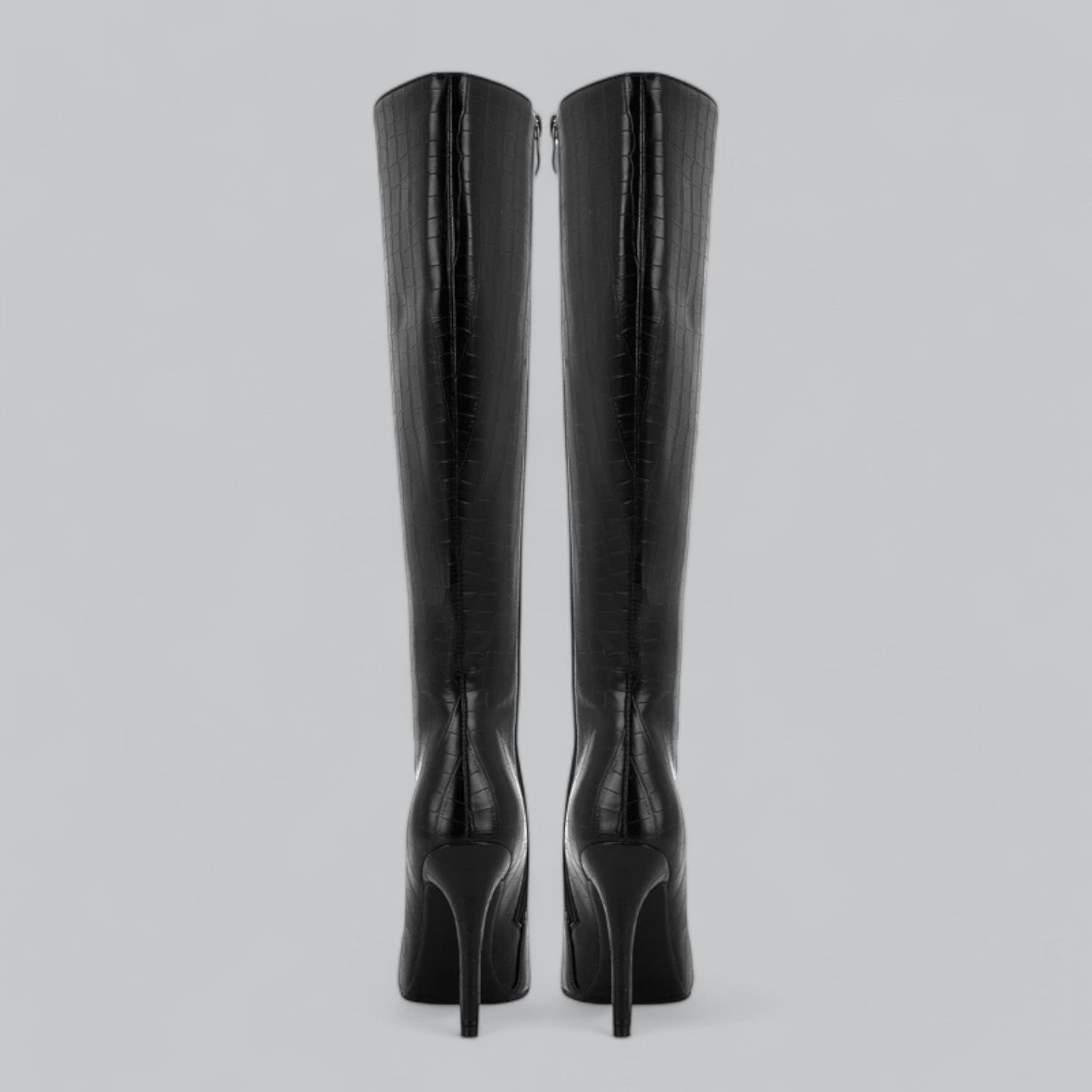 Elara | Pointed Toe Leather Heeled Boots