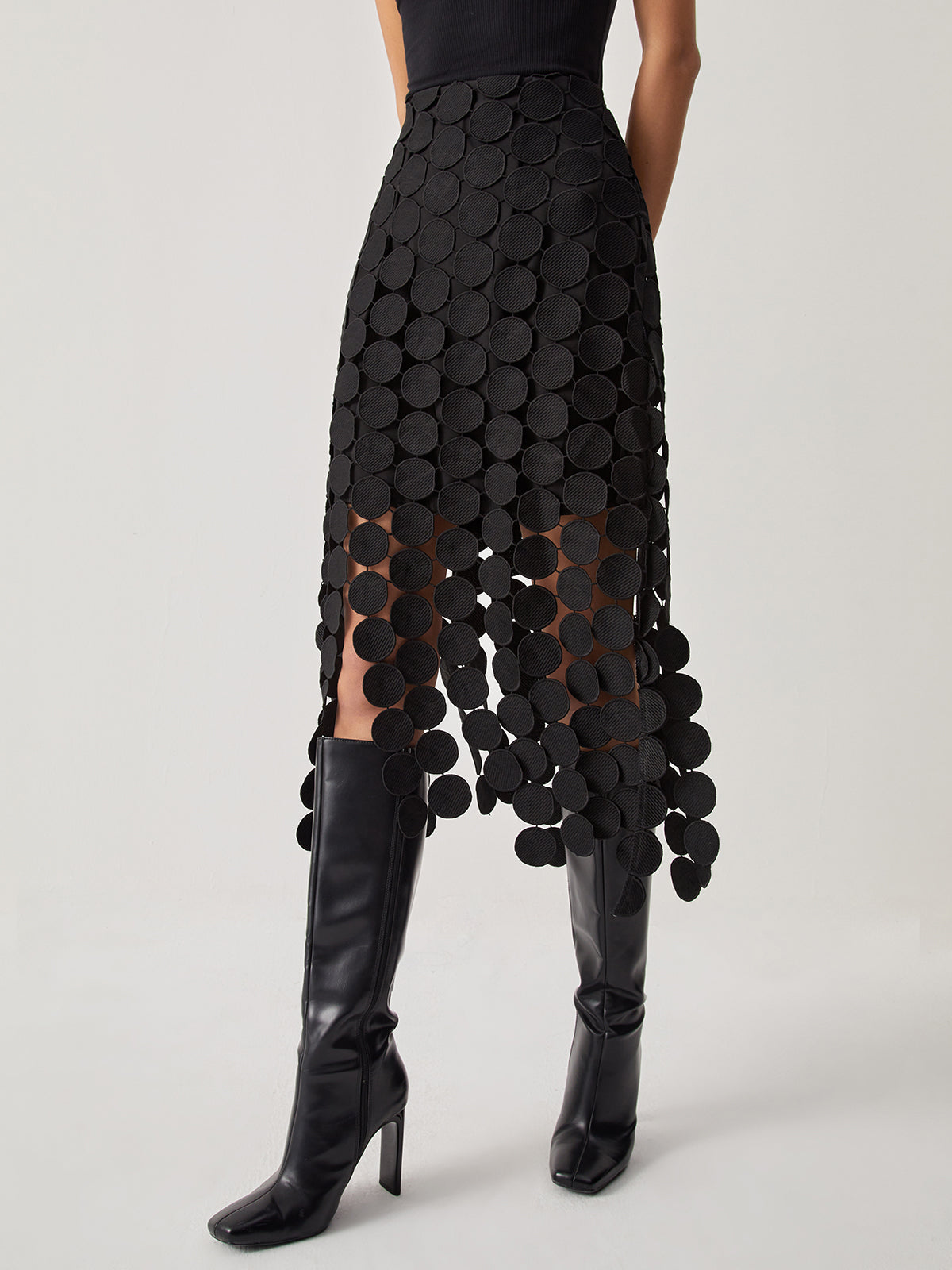 Ismay | Laser Cut Double Layered Skirt