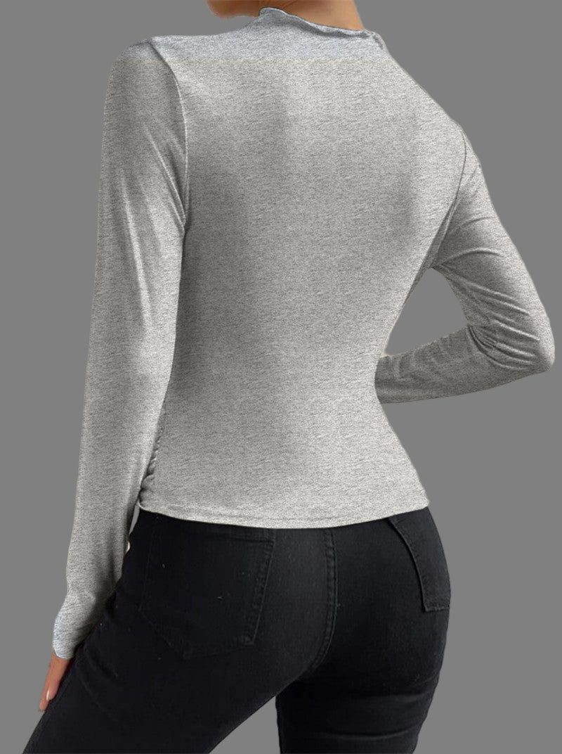 Liora | Ruched Shirt with Long Sleeves