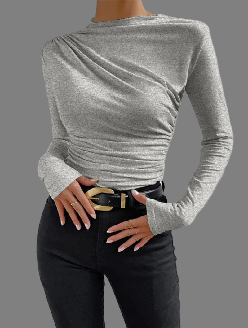 Liora | Ruched Shirt with Long Sleeves