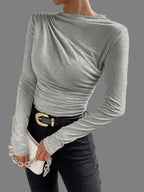 Liora | Ruched Shirt with Long Sleeves