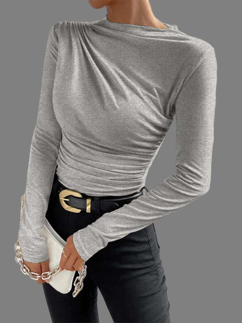 Liora | Ruched Shirt with Long Sleeves