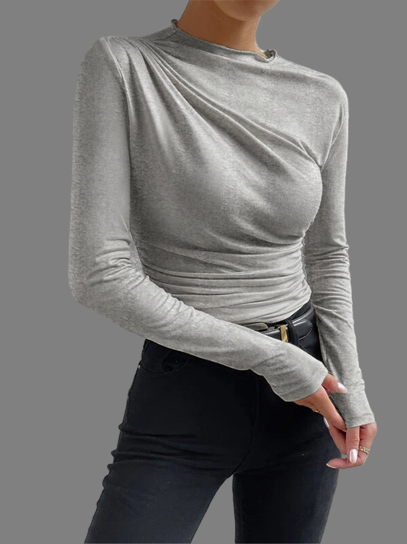 Liora | Ruched Shirt with Long Sleeves