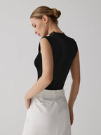 Clara | Sleeveless Mesh Patchwork Top