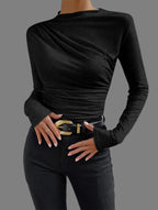Liora | Ruched Shirt with Long Sleeves