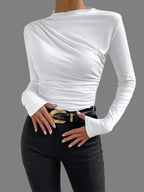 Liora | Ruched Shirt with Long Sleeves