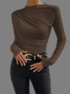 Liora | Ruched Shirt with Long Sleeves
