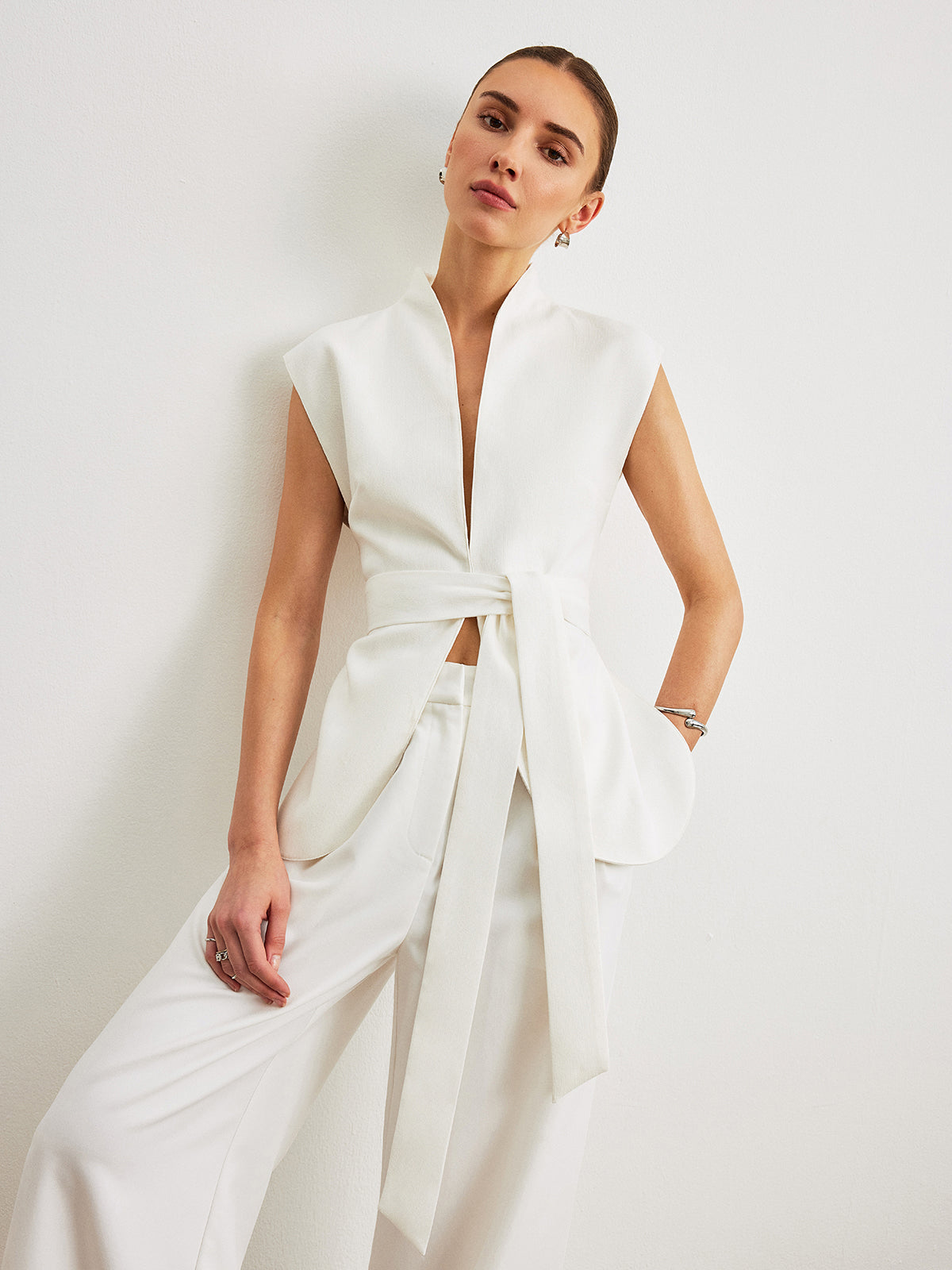 Mariel | Waist-Belted Peplum Top