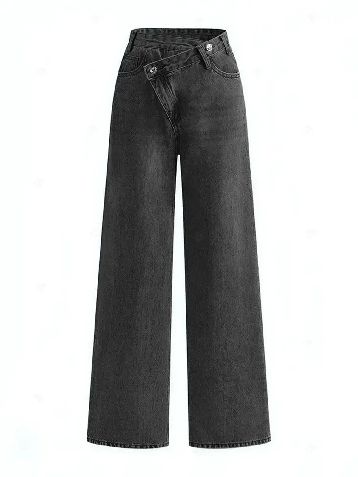 Iris | Asymmetric Waist Wide-Leg Jeans